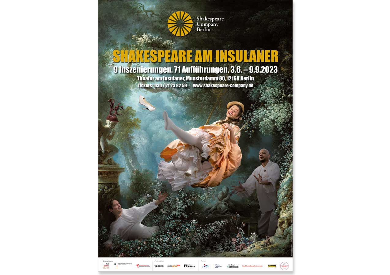 Saison-Plakat 2023, Shakespeare Company Berlin